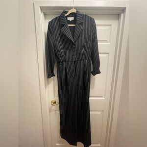 Michael Kors Collection Pinstripe Jumpsuit